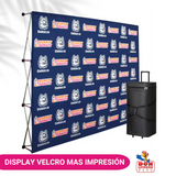 DISPLAY VELCRO CON IMPRESIÓN PERSONALIZADA EN TELA SUBLIMADA