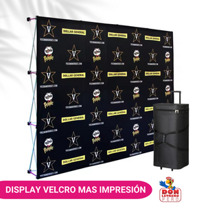 DISPLAY VELCRO CON IMPRESIÓN PERSONALIZADA EN TELA SUBLIMADA