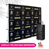 DISPLAY VELCRO CON IMPRESIÓN PERSONALIZADA EN TELA SUBLIMADA