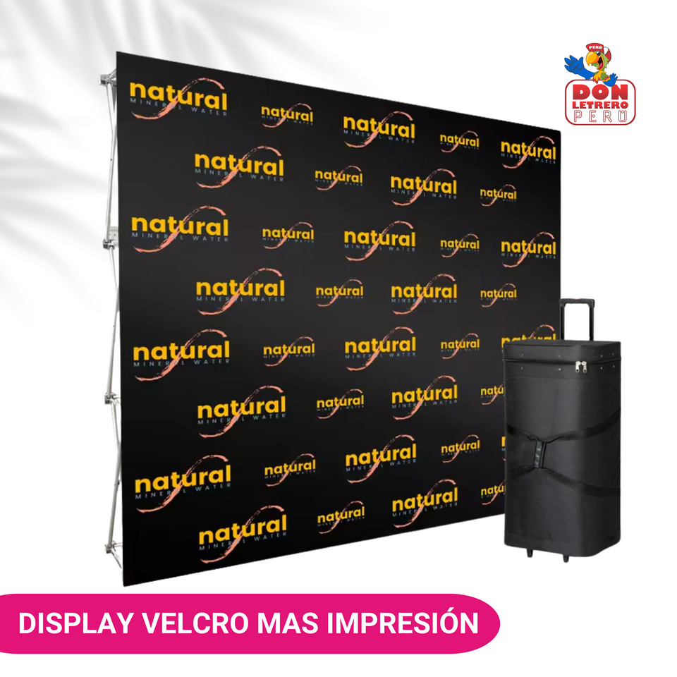 DISPLAY VELCRO CON IMPRESIÓN PERSONALIZADA EN TELA SUBLIMADA