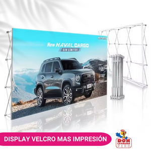 DISPLAY VELCRO CON IMPRESIÓN PERSONALIZADA EN TELA SUBLIMADA